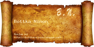 Bottka Ninon névjegykártya